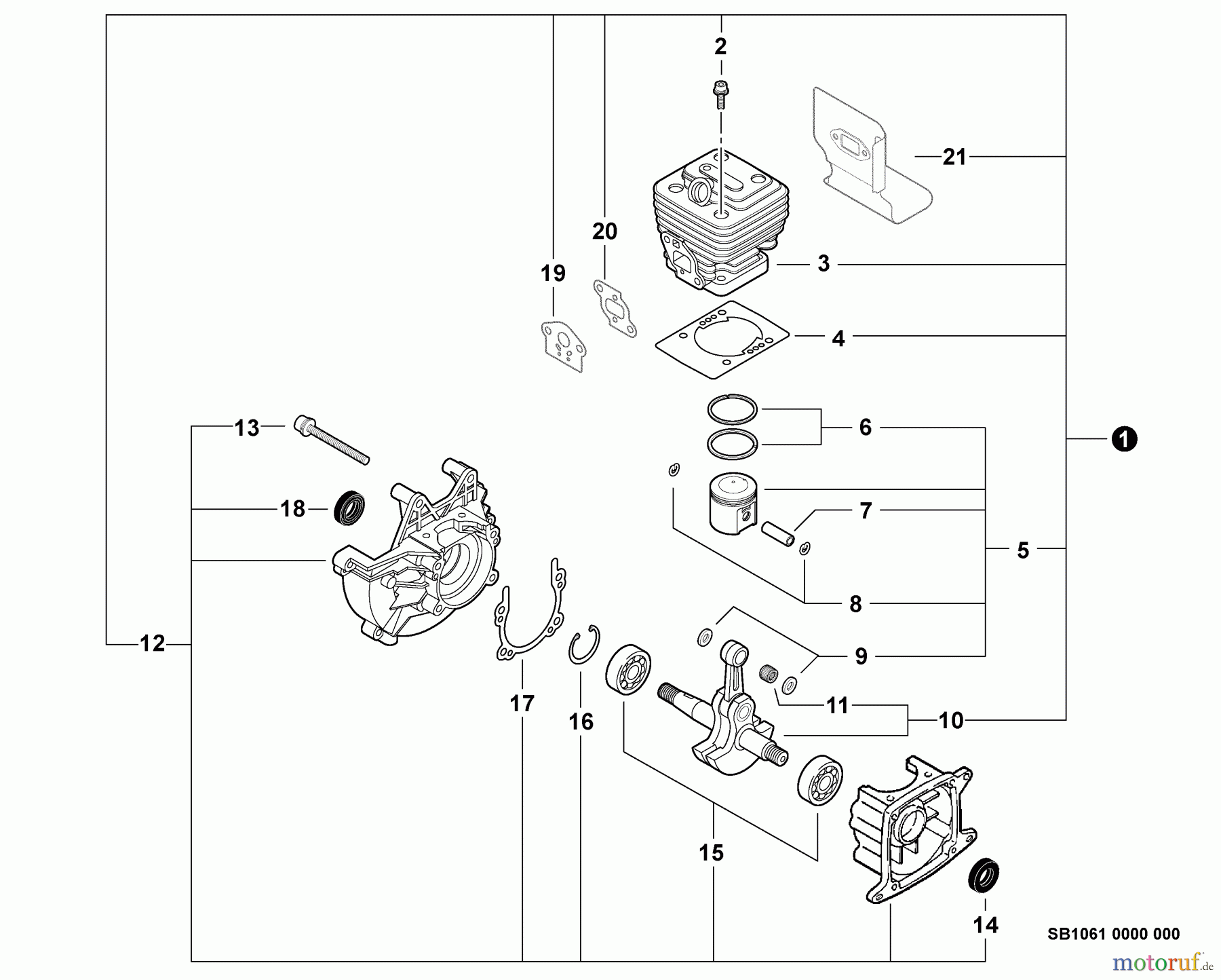 Echo Kantenschneider PE-230 - Echo Edger, Engine, Short Block -- SB1061