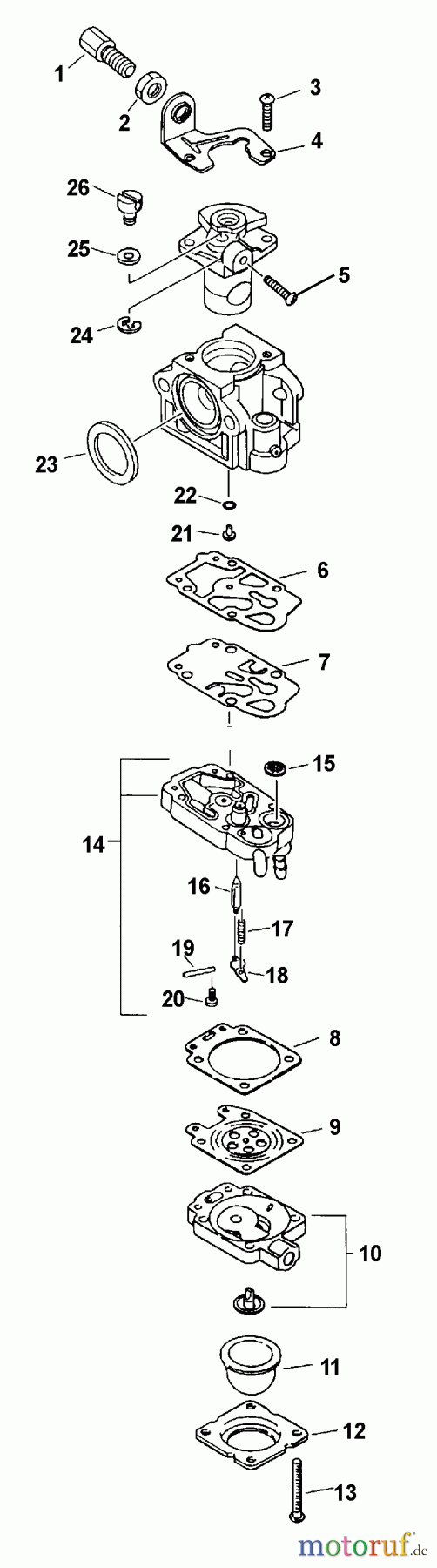 Echo Kantenschneider PE-2601 - Echo Edger (Type 1E) Carburetor