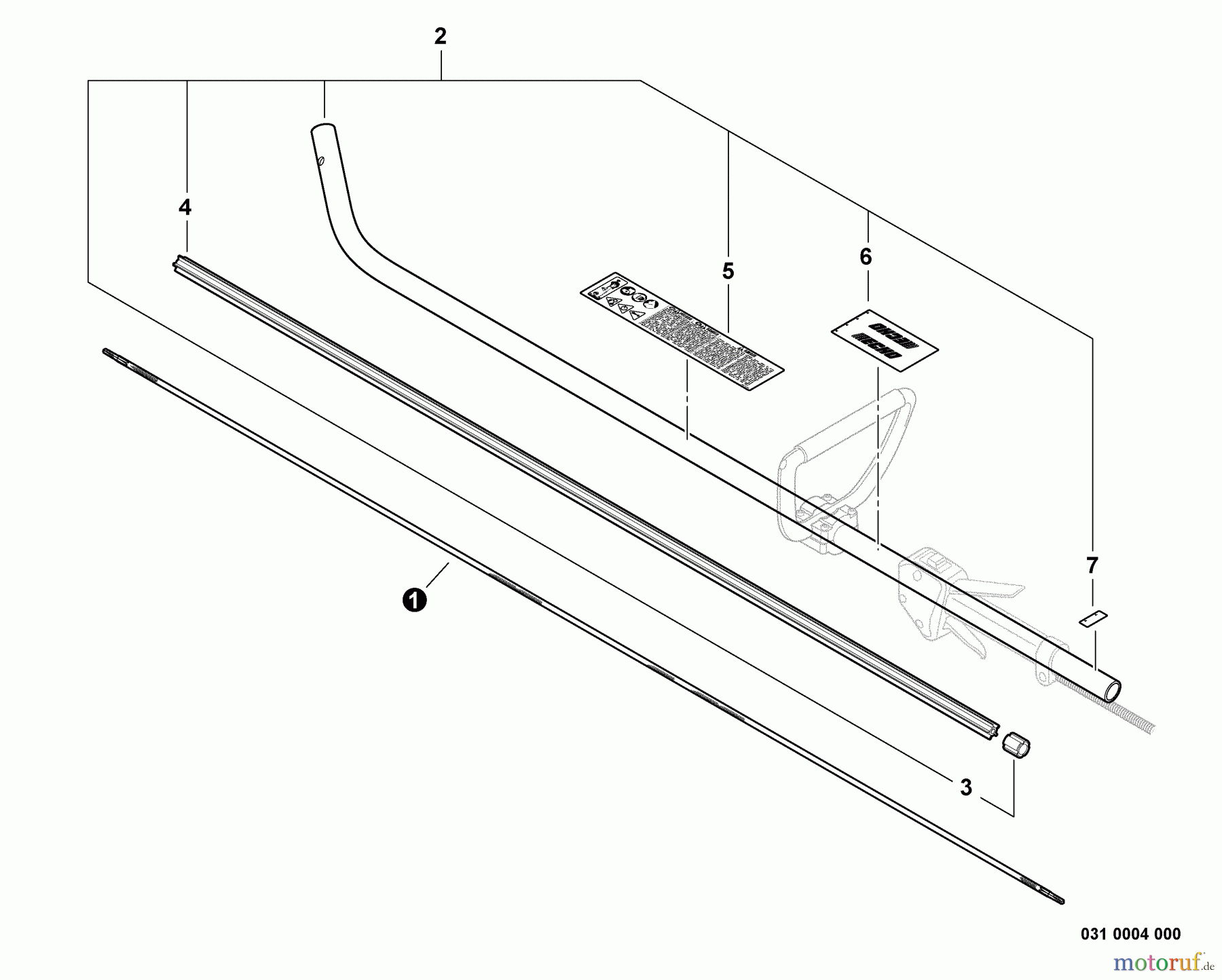 Echo Kantenschneider PE-230 - Echo Edger, Main Pipe Assembly, Driveshaft
