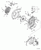 Echo ES-210 - Shredder/Vacuum, S/N: P07113001001 - P07113999999 Ersatzteile Fan Case, Engine Cover, Throttle Control  S/N: P07113001001 - P07113001670
