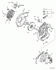Echo ES-210 - Shredder/Vacuum, S/N: P07113001001 - P07113999999 Ersatzteile Fan Case, Engine Cover, Throttle Control  S/N: P07113005101 - P07113005761