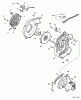 Echo ES-210 - Shredder/Vacuum, S/N: P07113001001 - P07113999999 Ersatzteile Fan Case, Engine Cover, Throttle Control  S/N: P07113005762 - P07113999999