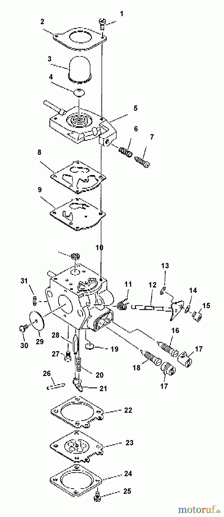  Echo Kantenschneider PE-3100 - Echo Edger (Type 1E) Carburetor