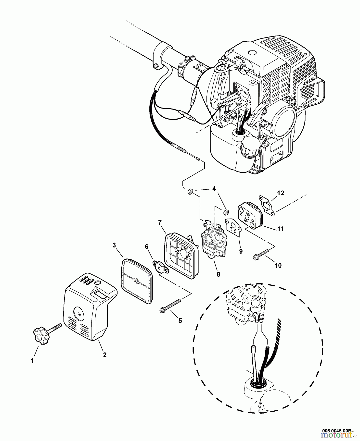 Echo Kantenschneider PE-310 - Echo Edger, S/N: 03001001 - 03999999 Intake