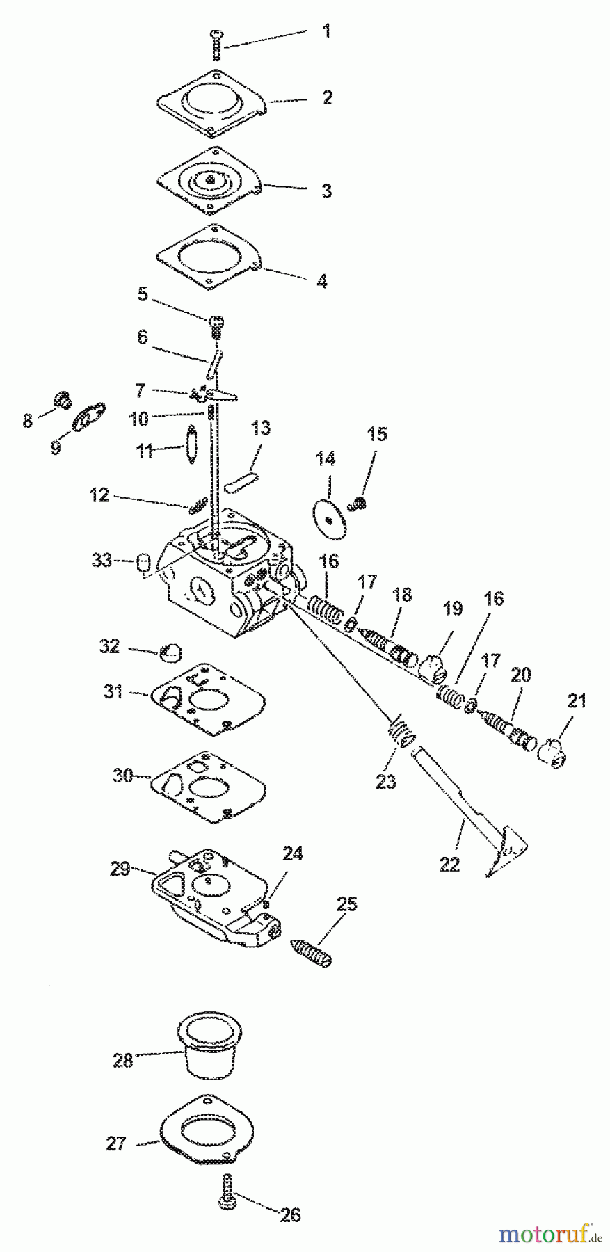 Echo Bläser / Sauger / Häcksler / Mulchgeräte ES-2100 - Echo Shredder/Vacuum (Type 1) Carburetor