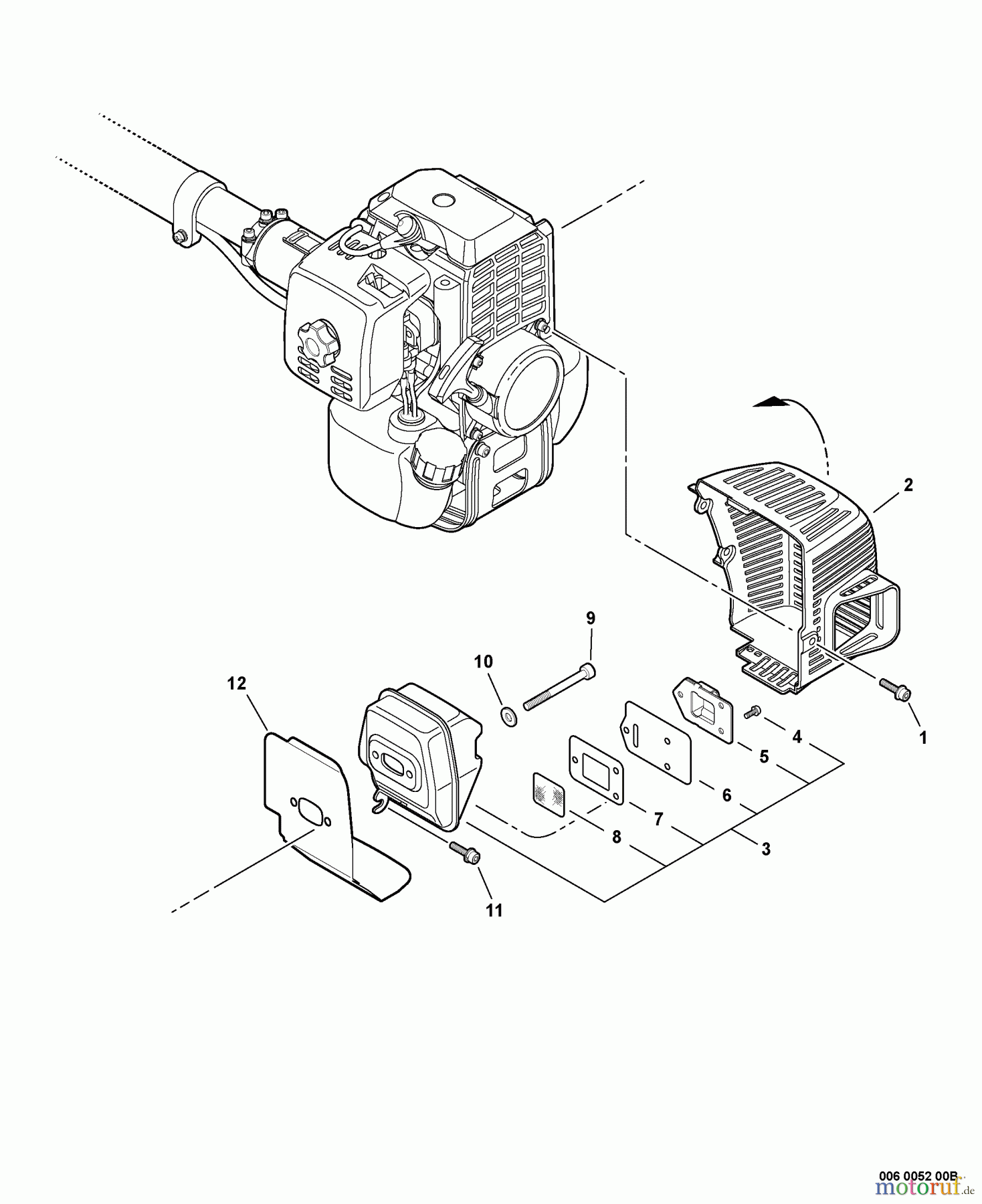 Echo Kantenschneider PE-311 - Echo Edger, S/N: 10001001 - 10999999 Exhaust