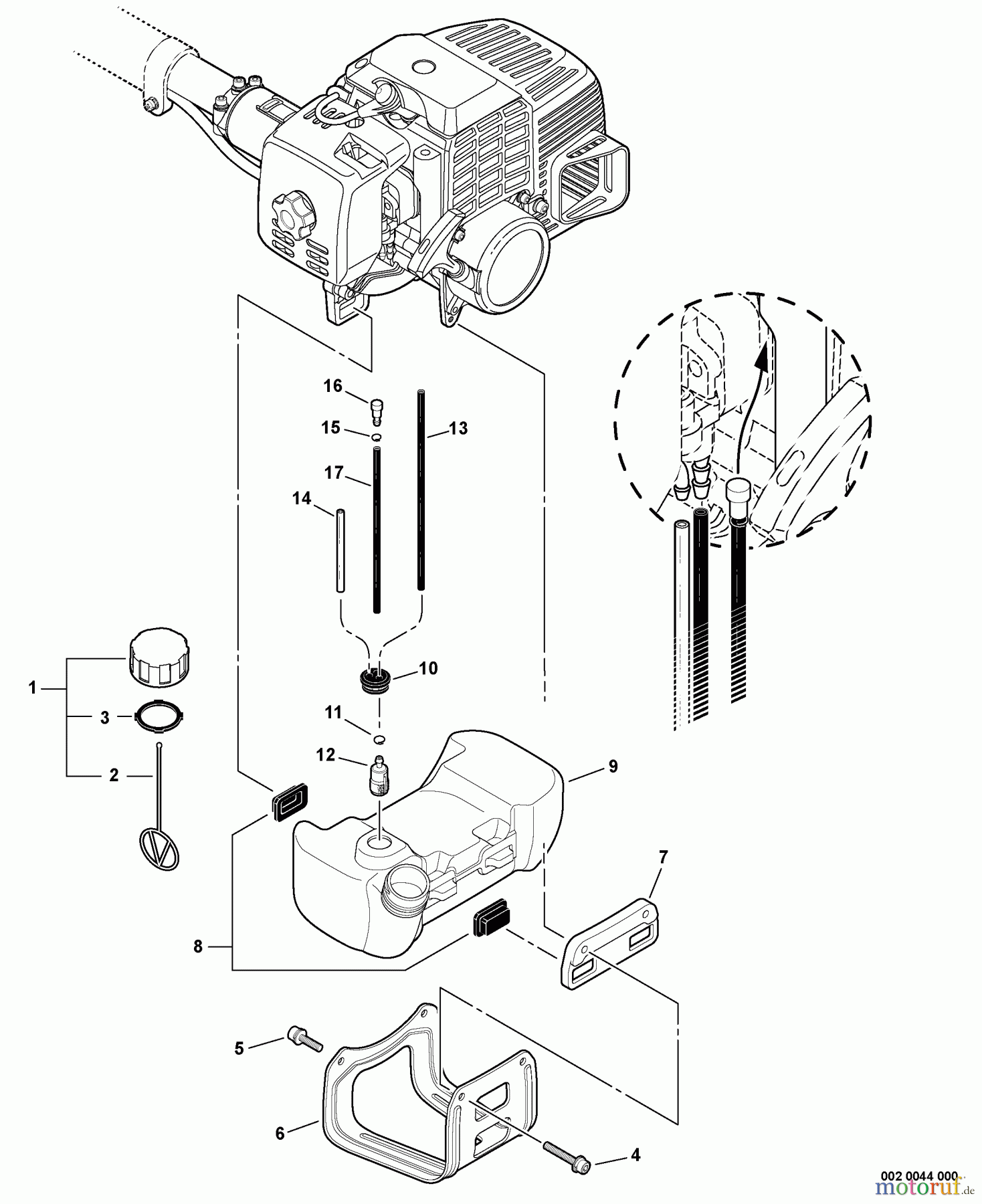Echo Kantenschneider PE-311 - Echo Edger, S/N: 10001001 - 10999999 Fuel System