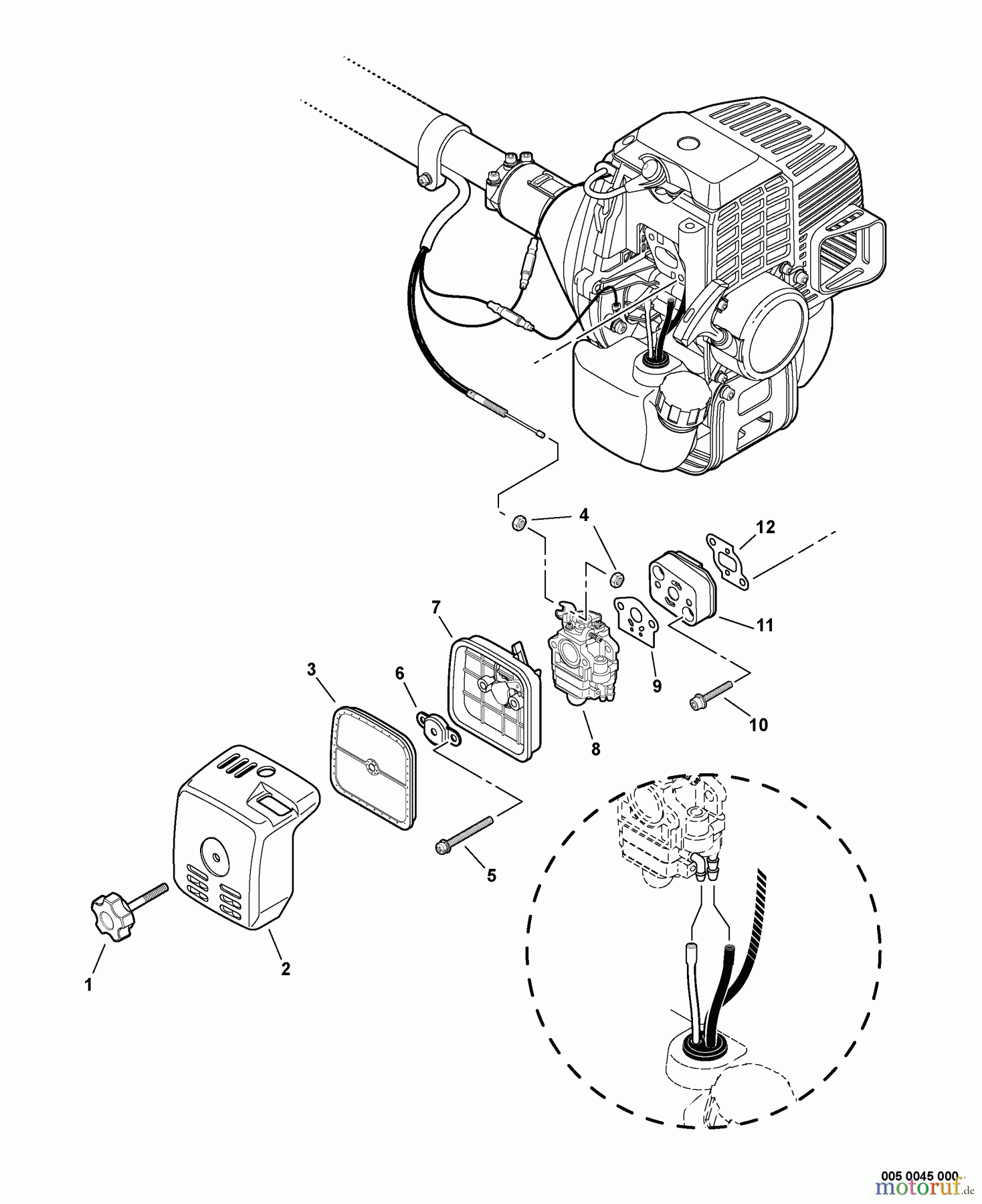 Echo Kantenschneider PE-311 - Echo Edger, S/N: S83513001001 - S83513999999 Intake