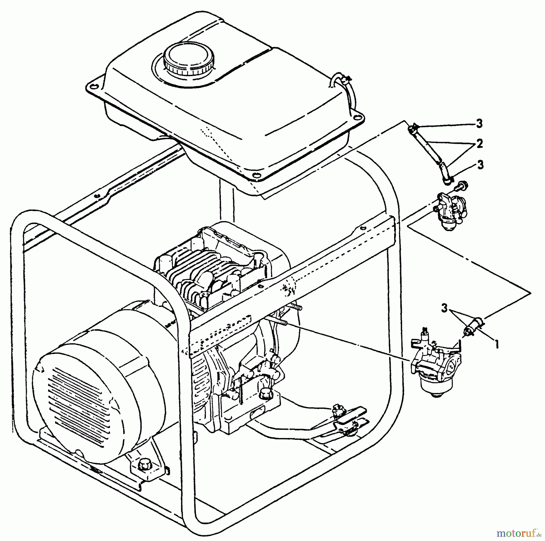Echo Stromerzeuger EG-1500 - Echo Portable Generator, S/N: 00000 - 03796 Fuel Pipe