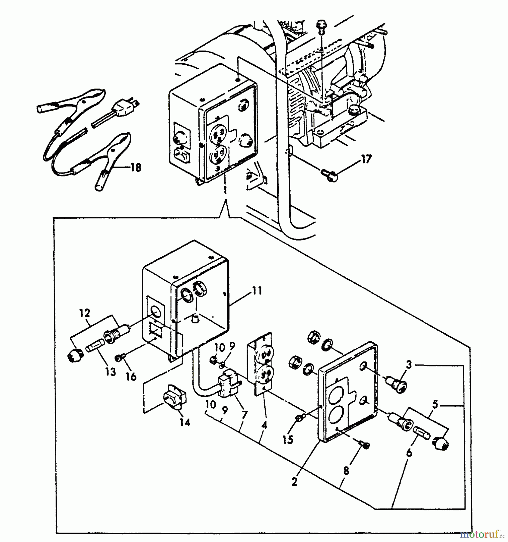 Echo Stromerzeuger EG-1500 - Echo Portable Generator, S/N: 00000 - 03796 Panel