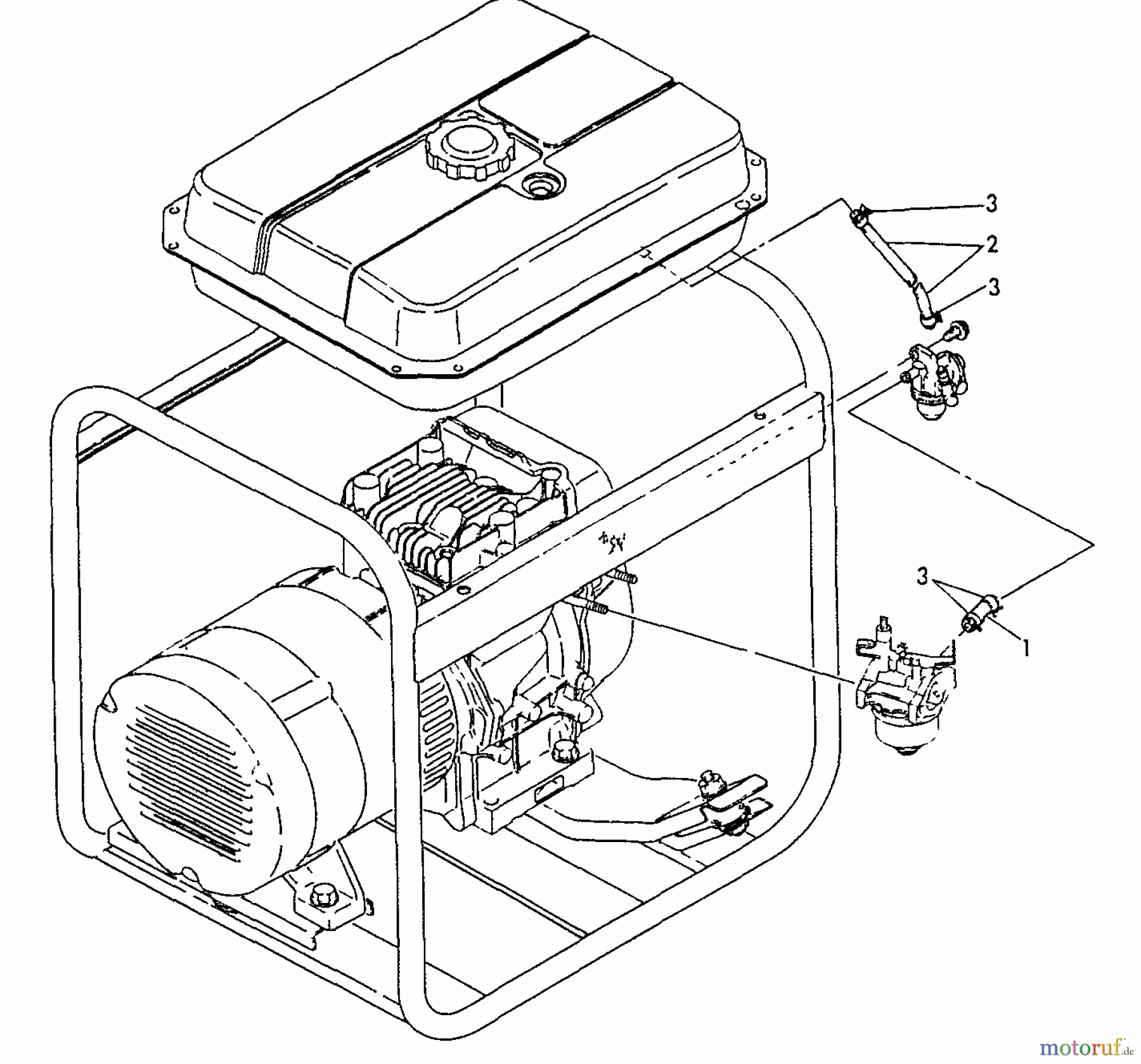 Echo Stromerzeuger EG-1500 - Echo Portable Generator, S/N: 03797 - 99999 Fuel Line