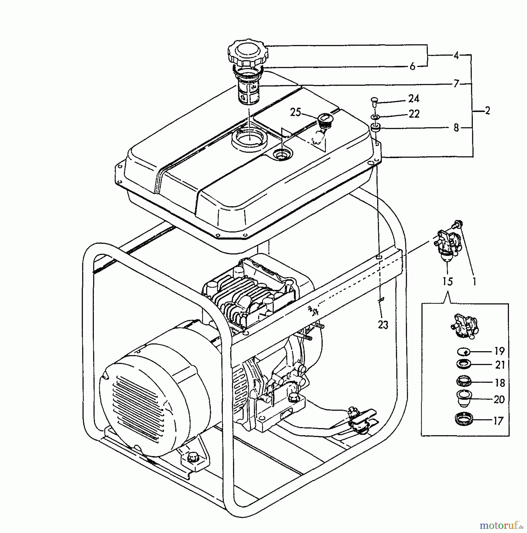  Echo Stromerzeuger EG-1500 - Echo Portable Generator, S/N: 03797 - 99999 Fuel Tank