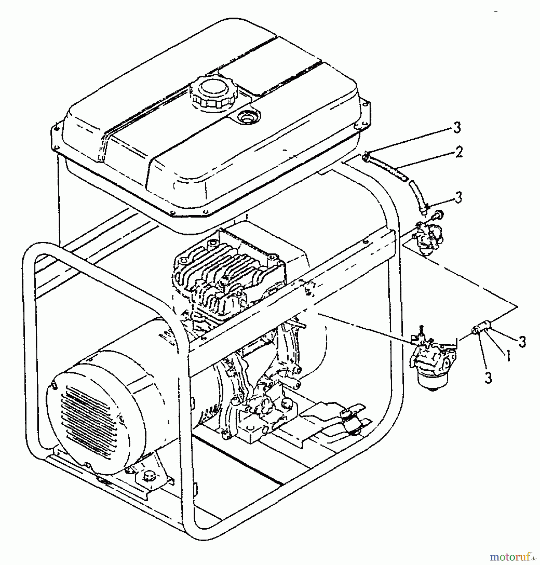 Echo Stromerzeuger EG-2300 - Echo Portable Generator, S/N: 03372 - 99999 Fuel Line