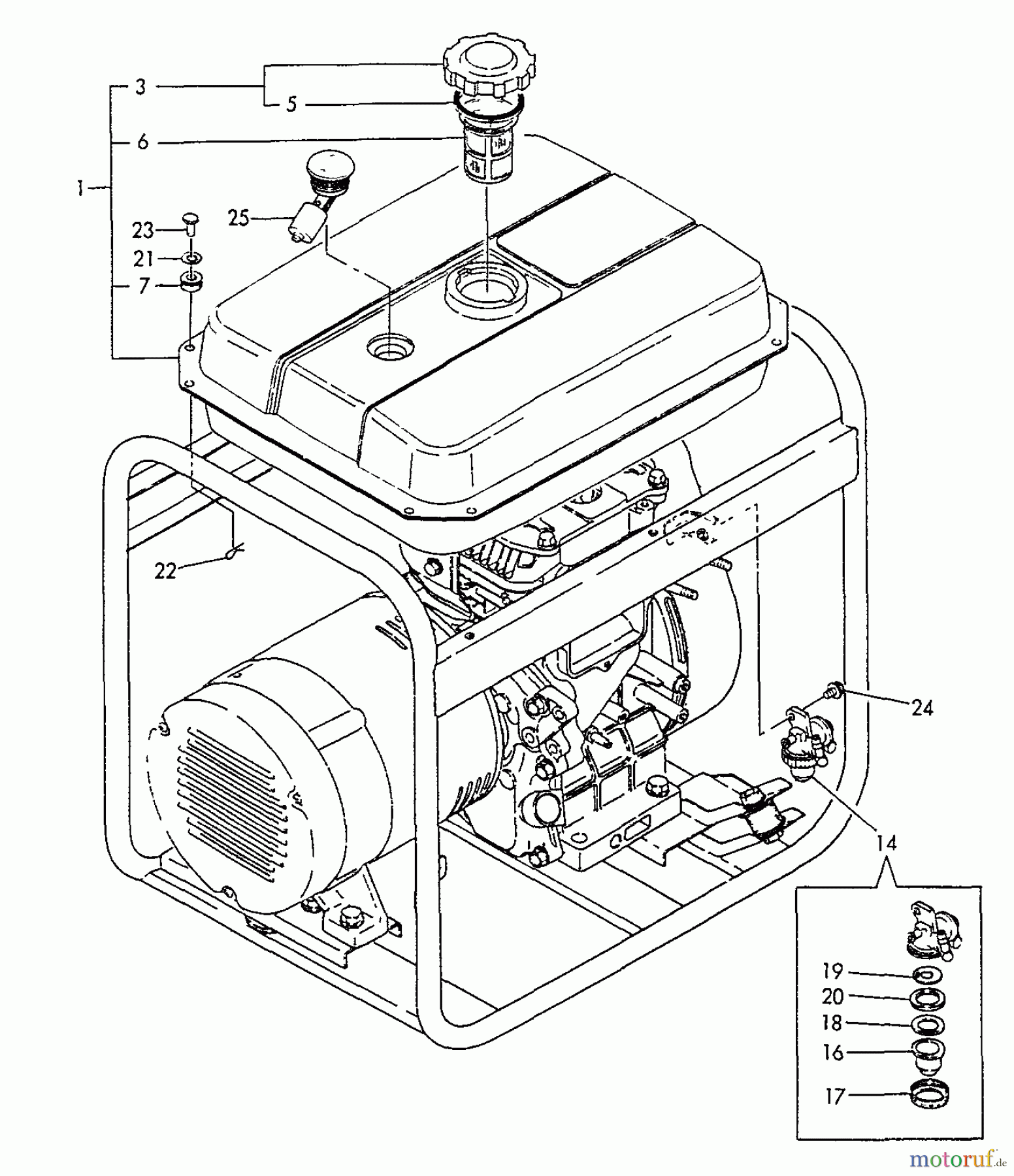 Echo Stromerzeuger EG-3500 - Echo Portable Generator, S/N: 02738 - 99999 Fuel Tank