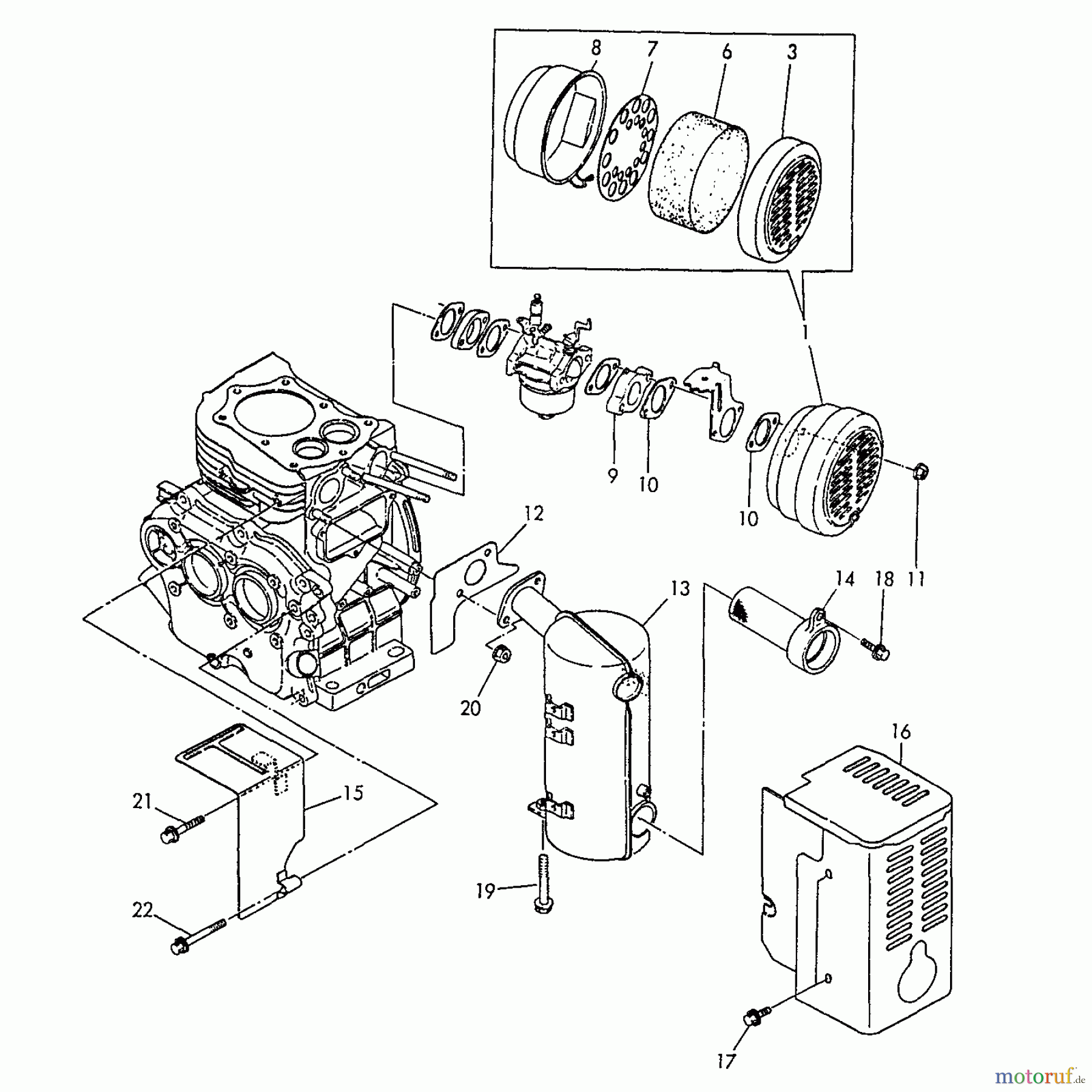  Echo Stromerzeuger EG-3500 - Echo Portable Generator, S/N: 02738 - 99999 Intake, Exhaust, Air Cleaner