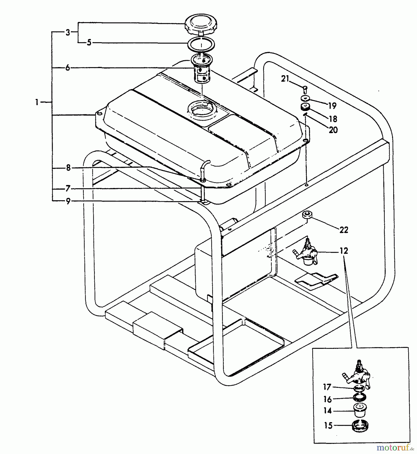 Echo Stromerzeuger EG-4300 - Echo Portable Generator, S/N: 00000 - 00845 FUEL TANK