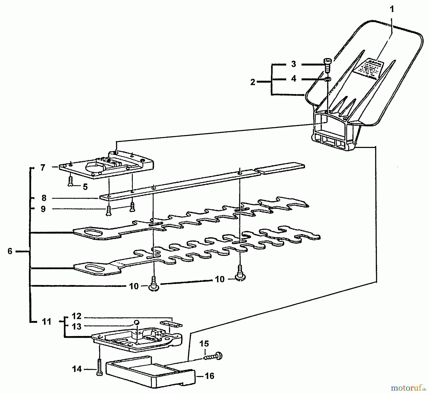 Echo Heckenscheren EHC-2000 - Echo Electric Hedge Trimmer Blades, Hand Guard