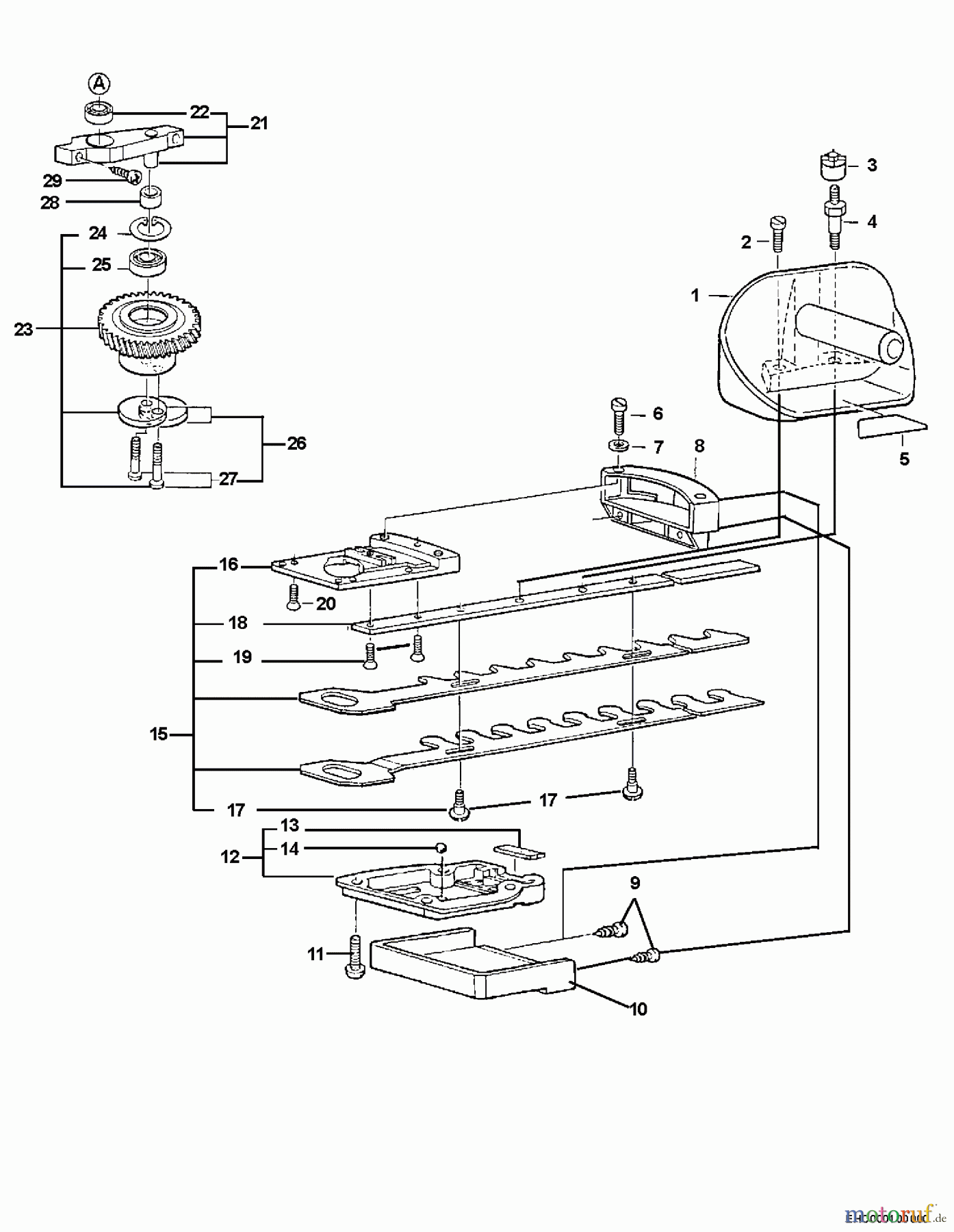 Echo Heckenscheren EHC-3000 - Echo Electric Hedge Trimmer Gears/Blades/Handle