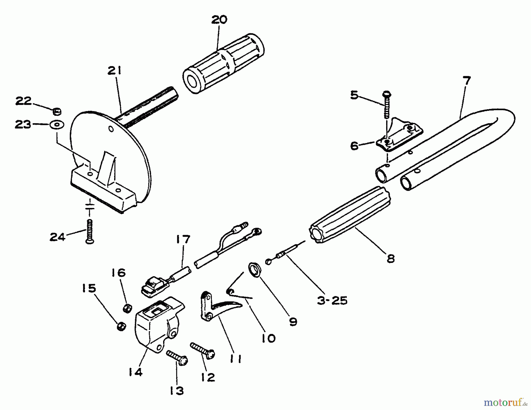 Echo Heckenscheren HC-1000 - Echo Hedge Trimmer Handles, Ignition Switch, Throttle