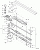 Echo HC-150i - Hedge Trimmer, S/N: S83813001001 - S83813999999 Ersatzteile Blades, Front Handle, Gear Case 