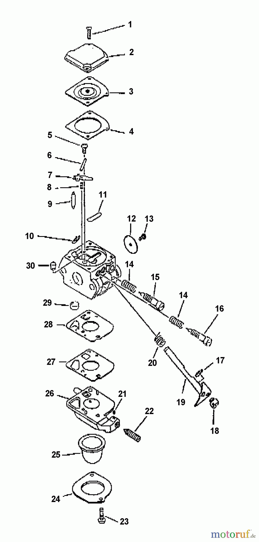  Echo Heckenscheren HC-1600 - Echo Hedge Trimmer (Type 1) Carburetor  S/N: 006001-027999