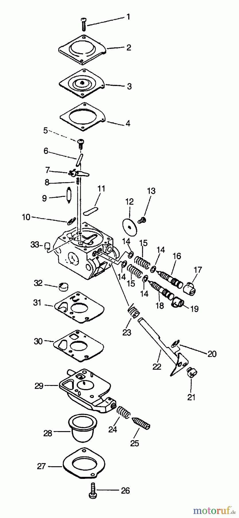 Echo Heckenscheren HC-1600 - Echo Hedge Trimmer (Type 1) Carburetor S/N: 047407_Up