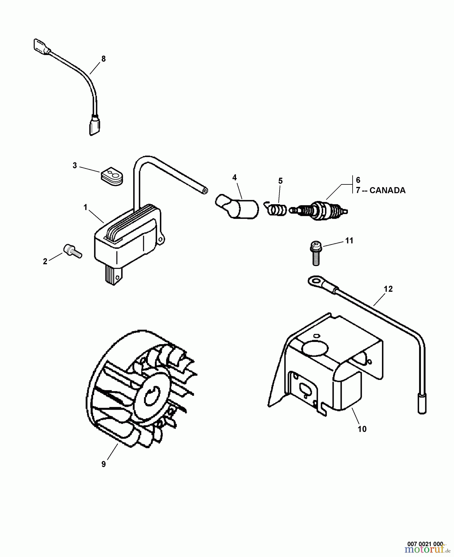 Echo Bläser / Sauger / Häcksler / Mulchgeräte ES-231 - Echo Shredder/Vacuum, S/N: P05611001001 - P05611999999 Ignition