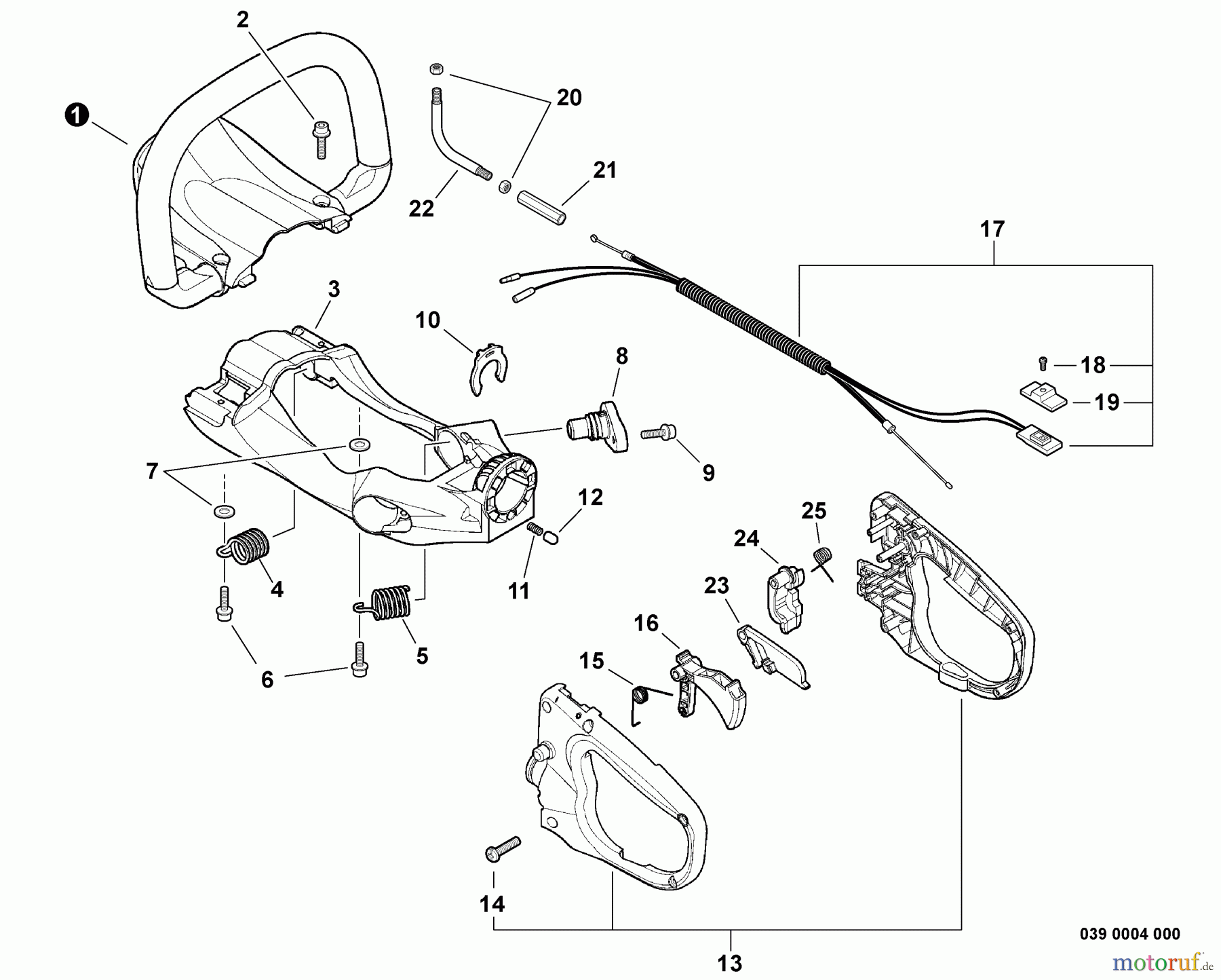 Echo Heckenscheren HC-165 - Echo Hedge Trimmer, S/N: S69411001001 - S69411999999 Handles, Frame, Throttle Control S/N: S69411001001 - S69411002241