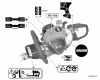 Echo HC-185 - Hedge Trimmer, S/N: S76812001001 - S76812999999 Ersatzteile Labels