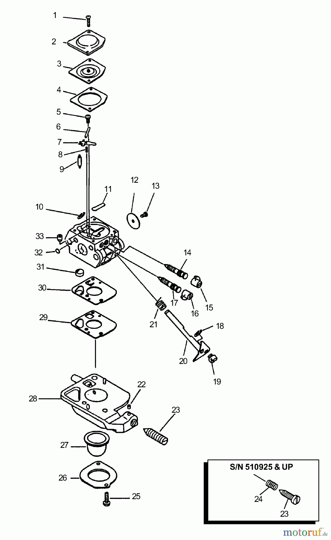 Echo Heckenscheren HC-2000 - Echo Hedge Trimmer (Type 1E) Carburetor