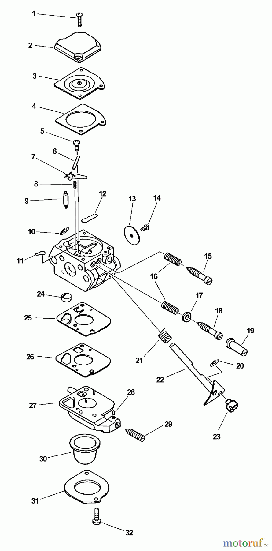 Echo Heckenscheren HC-2410 - Echo Hedge Trimmer (Type 1) Carburetor