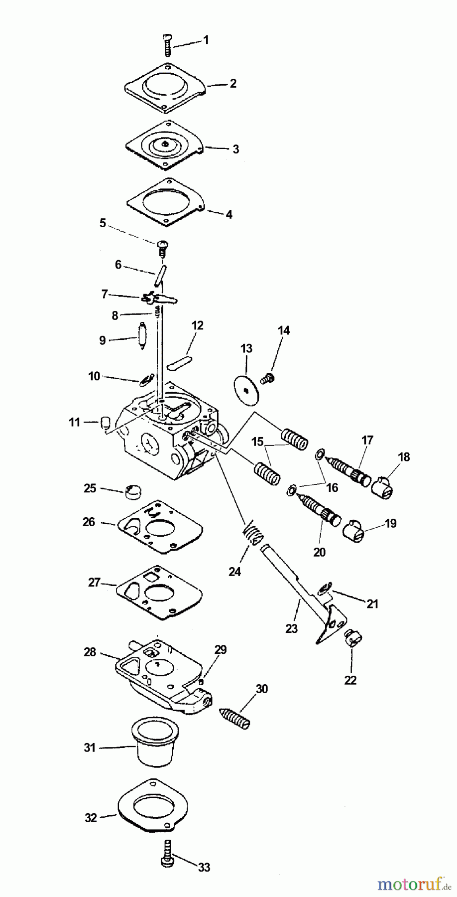  Echo Heckenscheren HC-2400 - Echo Hedge Trimmer (Type 1E) Carburetor