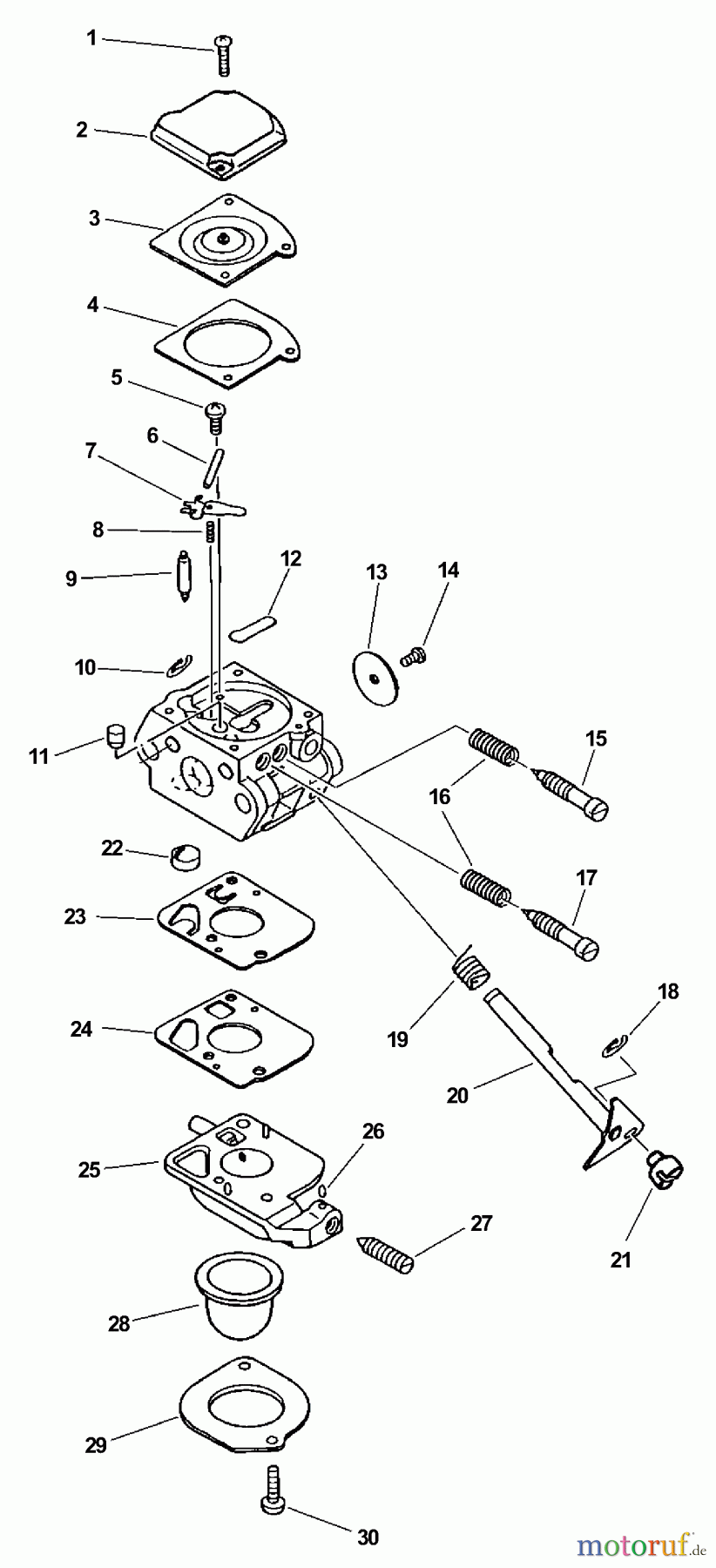 Echo Heckenscheren HCA-2400 - Echo Hedge Trimmer Carburetor S/N: 001001-005909