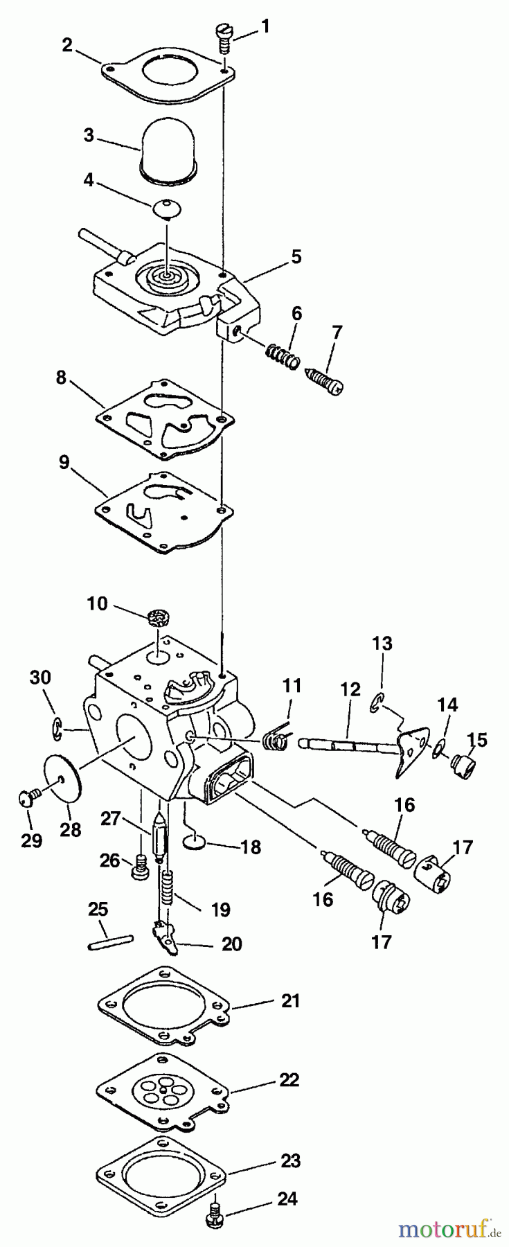 Echo Heckenscheren HCA-2400 - Echo Hedge Trimmer Carburetor S/N: 005910_Up