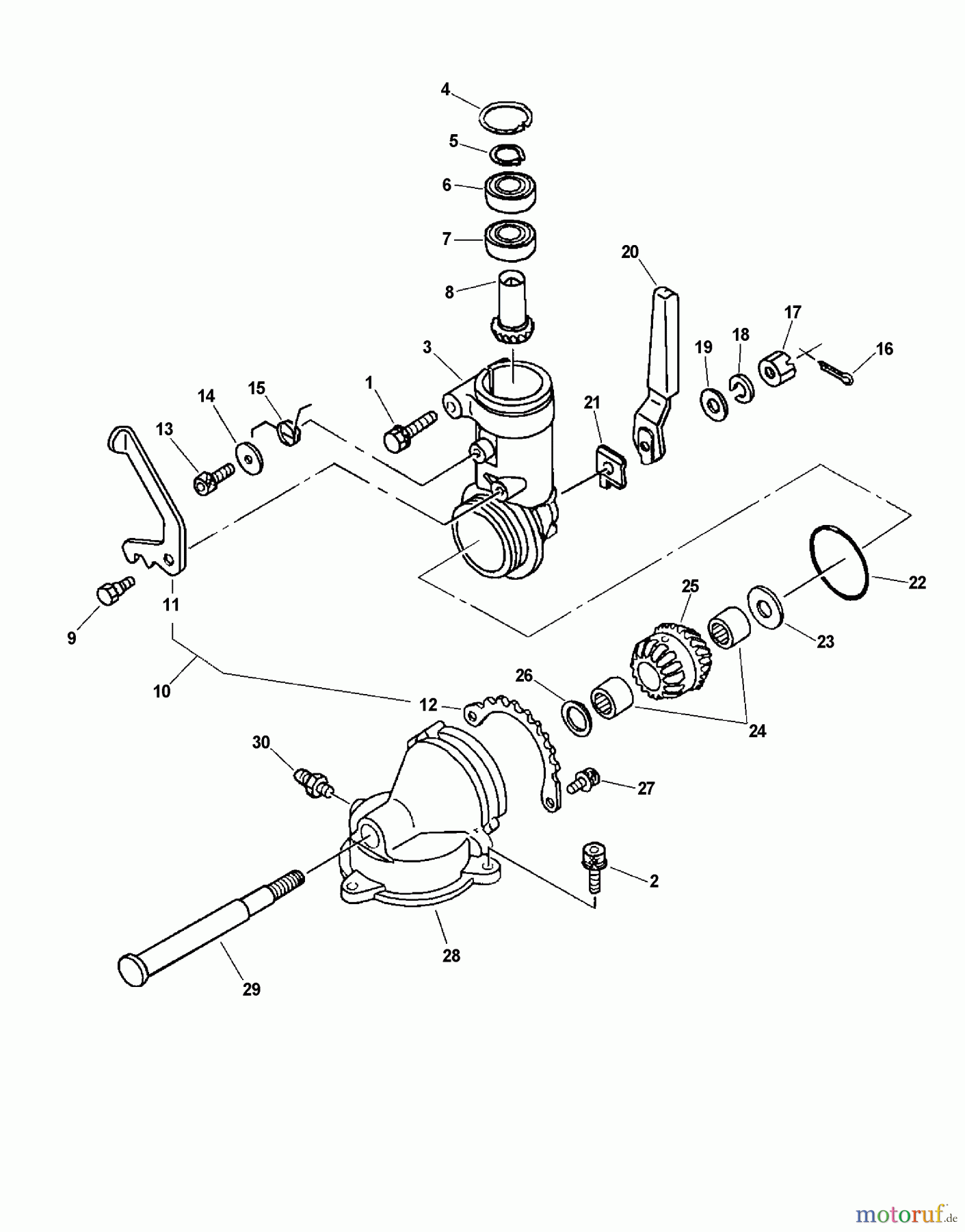 Echo Heckenscheren HCA-261 - Echo Hedge Trimmer, S/N: 06001001 - 06999999 Articulating Gear Case S/N: 06001001 - 06003500