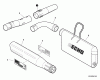 Echo ES-252 S/N: P39726001001 - P39726999999 Ersatzteile Blower Tubes, Debris Bag