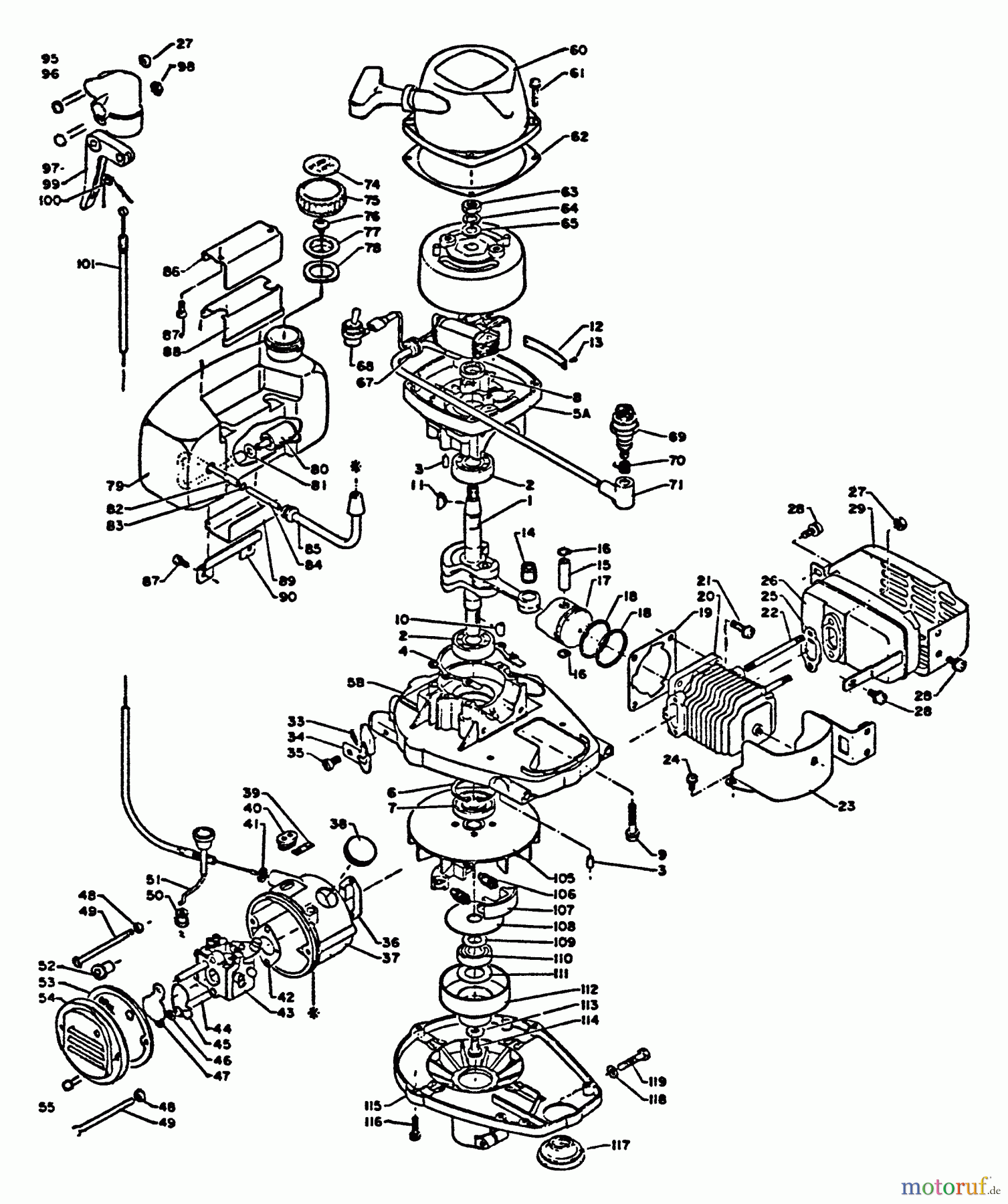  Echo Heckenscheren HT-200 - Echo Hedge Trimmer Engine,Crnkcse,Ign,Strtr,Intake,Exhaust,AirCleaner,Throttle,FuelSys
