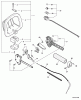 Echo SHC-210 - Shaft Hedge Trimmer, S/N: 05001001 - 05999999 Ersatzteile Handle, Ignition Switch, Throttle Cable  S/N: 05001001 - 05008267