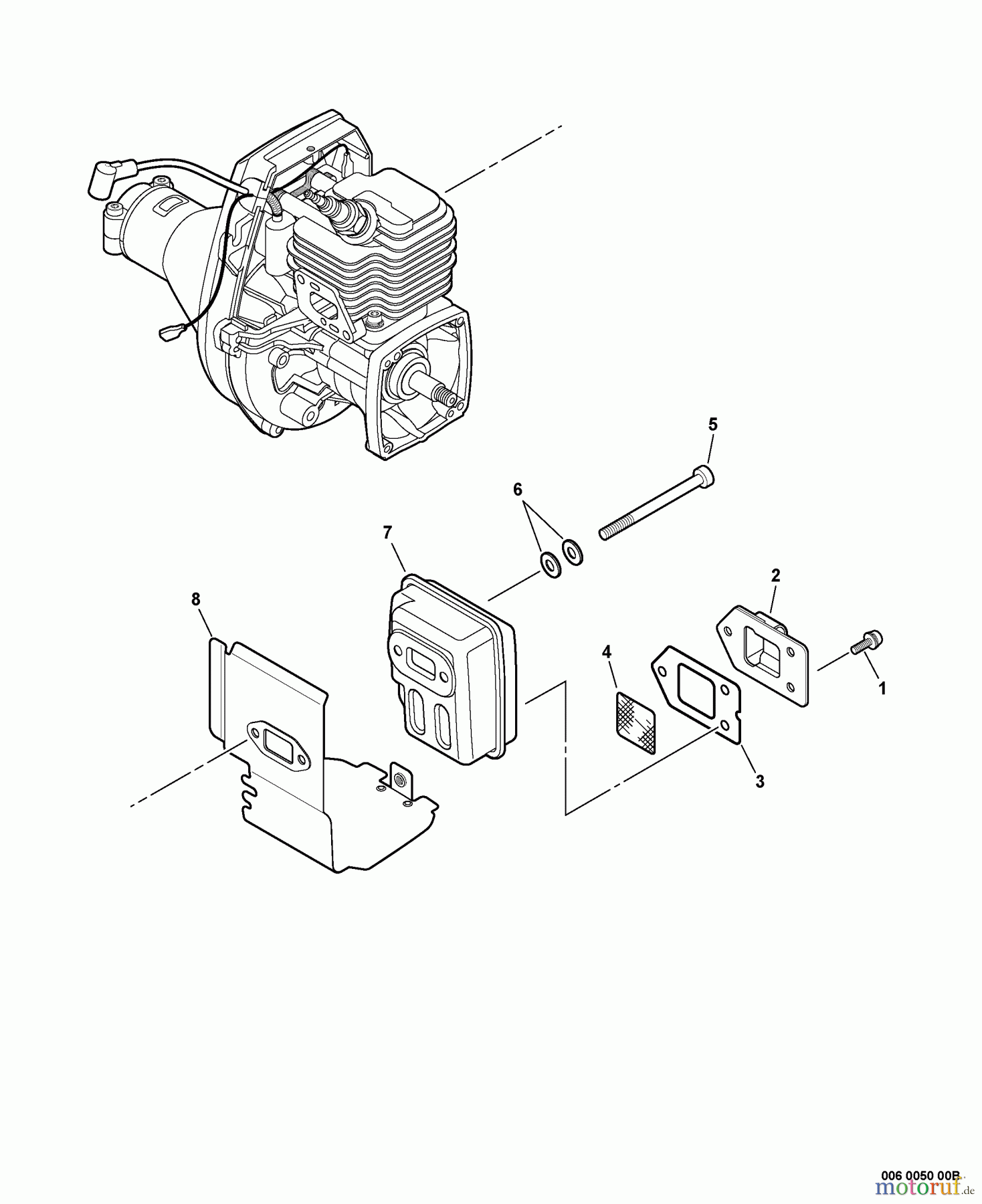 Echo Heckenscheren SHC-210 - Echo Shaft Hedge Trimmer, S/N: 08001001 - 08999999 Exhaust