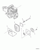 Echo SHC-211 - Shaft Hedge Trimmer, S/N: 02001001 - 02999999 Ersatzteile Exhaust