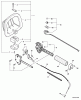 Echo SHC-211 - Shaft Hedge Trimmer, S/N: 02001001 - 02999999 Ersatzteile Handle, Ignition Switch, Throttle Cable