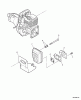 Echo SHC-210 - Shaft Hedge Trimmer, S/N: 05001001 - 05999999 Ersatzteile Exhaust
