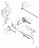 Echo SHC-210 - Shaft Hedge Trimmer, S/N: 05001001 - 05999999 Ersatzteile Handle, Ignition Switch, Throttle Cable  S/N: 05008268 - 05999999