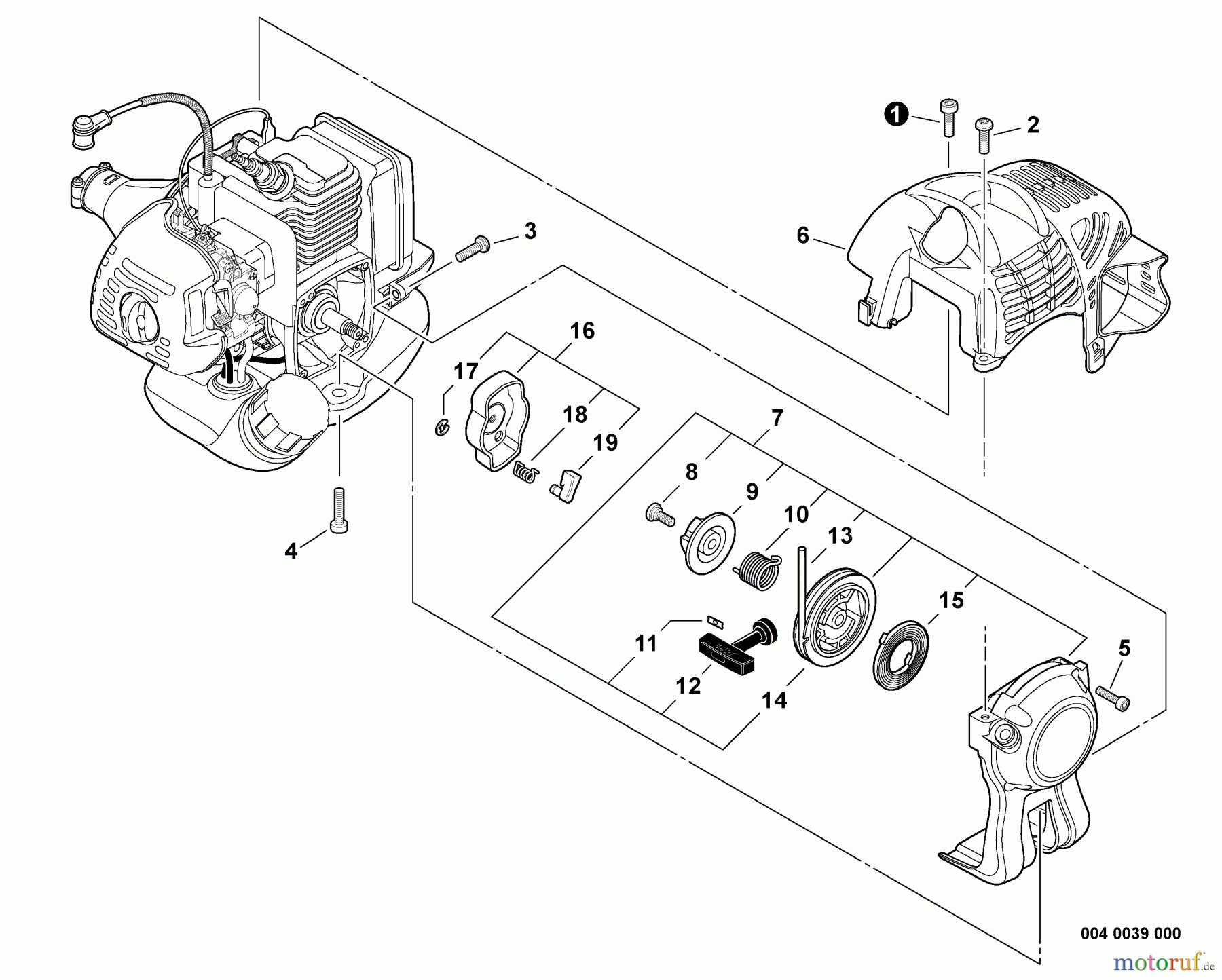  Echo Heckenscheren SHC-225 - Echo Shaft Hedge Trimmer, S/N: S85312001001 - S85312999999 Engine Cover, Starter