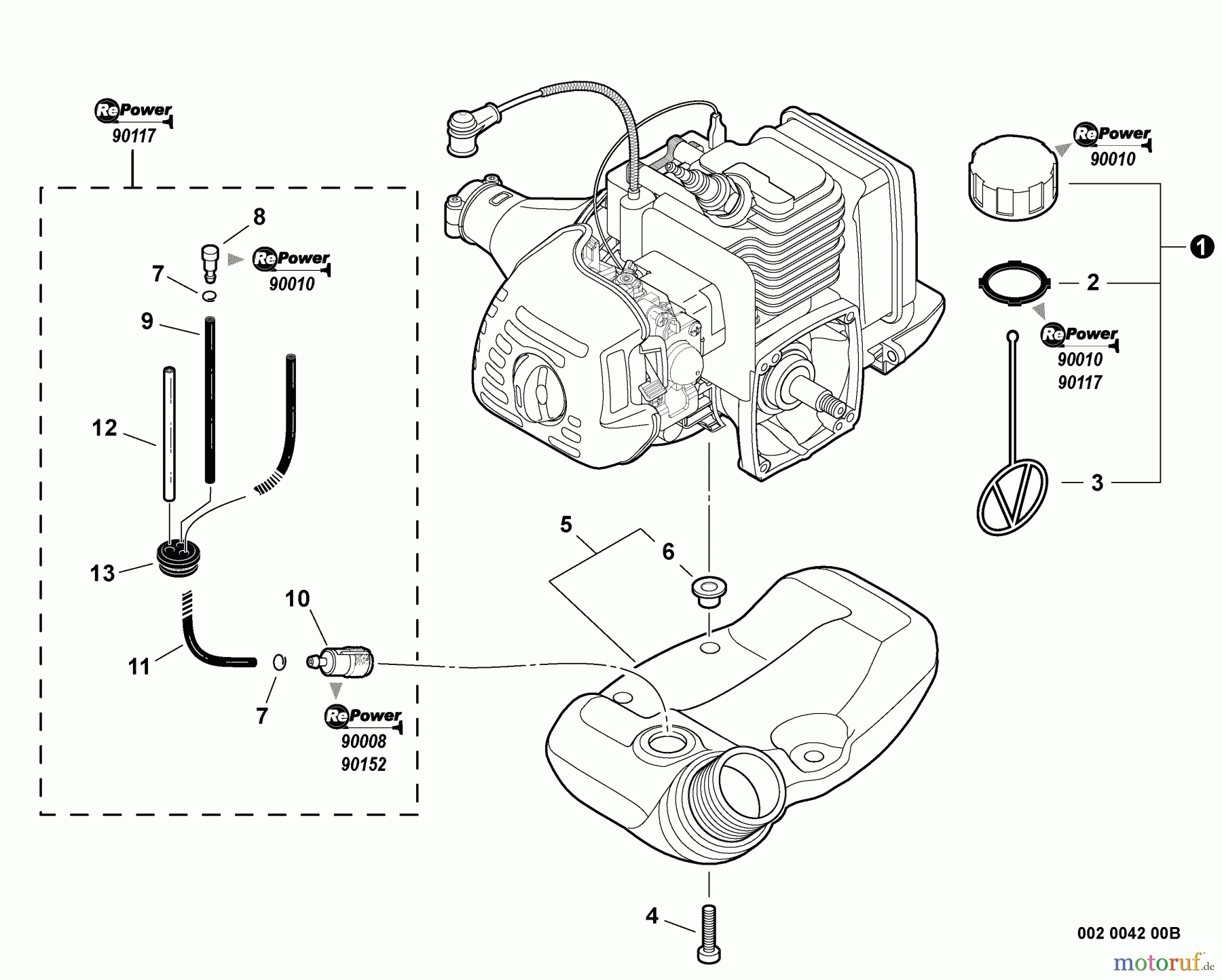 Echo Heckenscheren SHC-225S - Echo Shaft Hedge Trimmer, S/N: S86213001001 - S86213999999 Fuel System S/N: S86213001001 - S86213001775