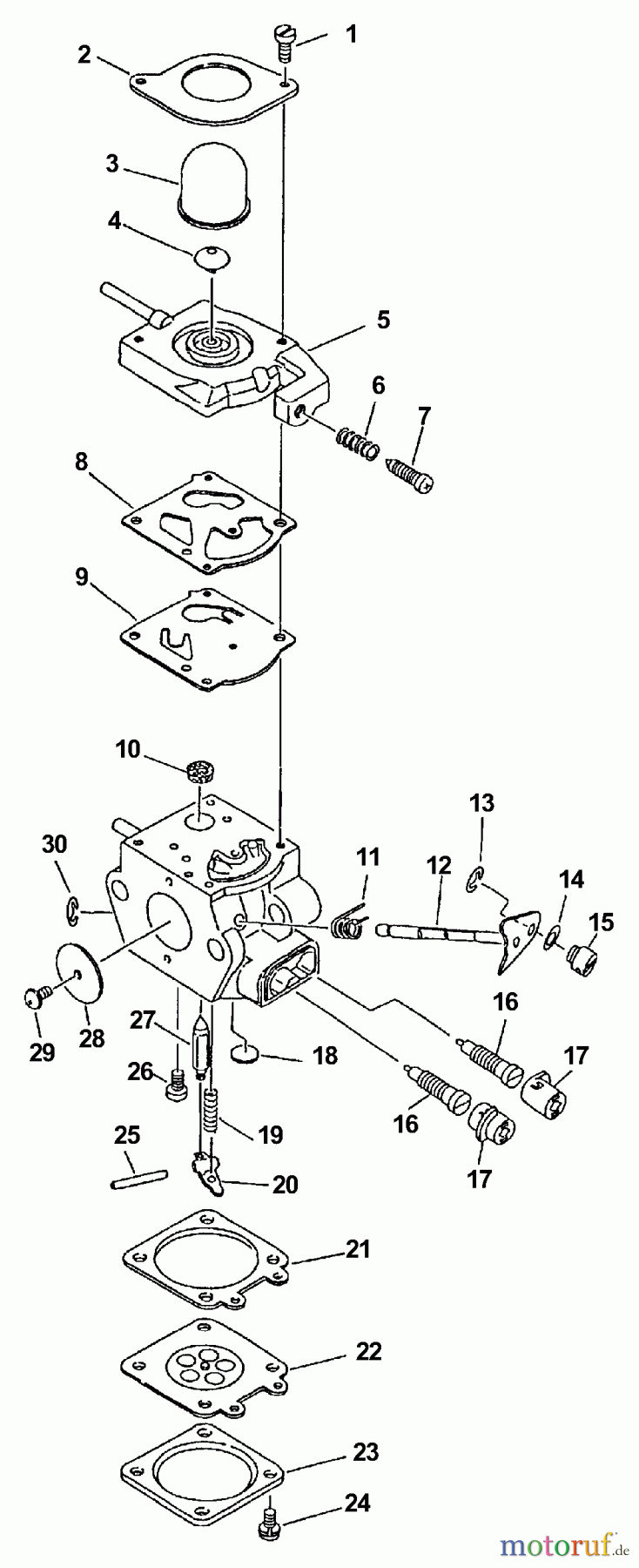 Echo Heckenscheren SHC-2401 - Echo Shaft Hedge Trimmer (Type 1E) Carburetor
