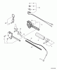 Echo PE-261 - Edger, S/N: 02001001 - 02999999 Ersatzteile Control Handle, Throttle Cable, Ignition Switch