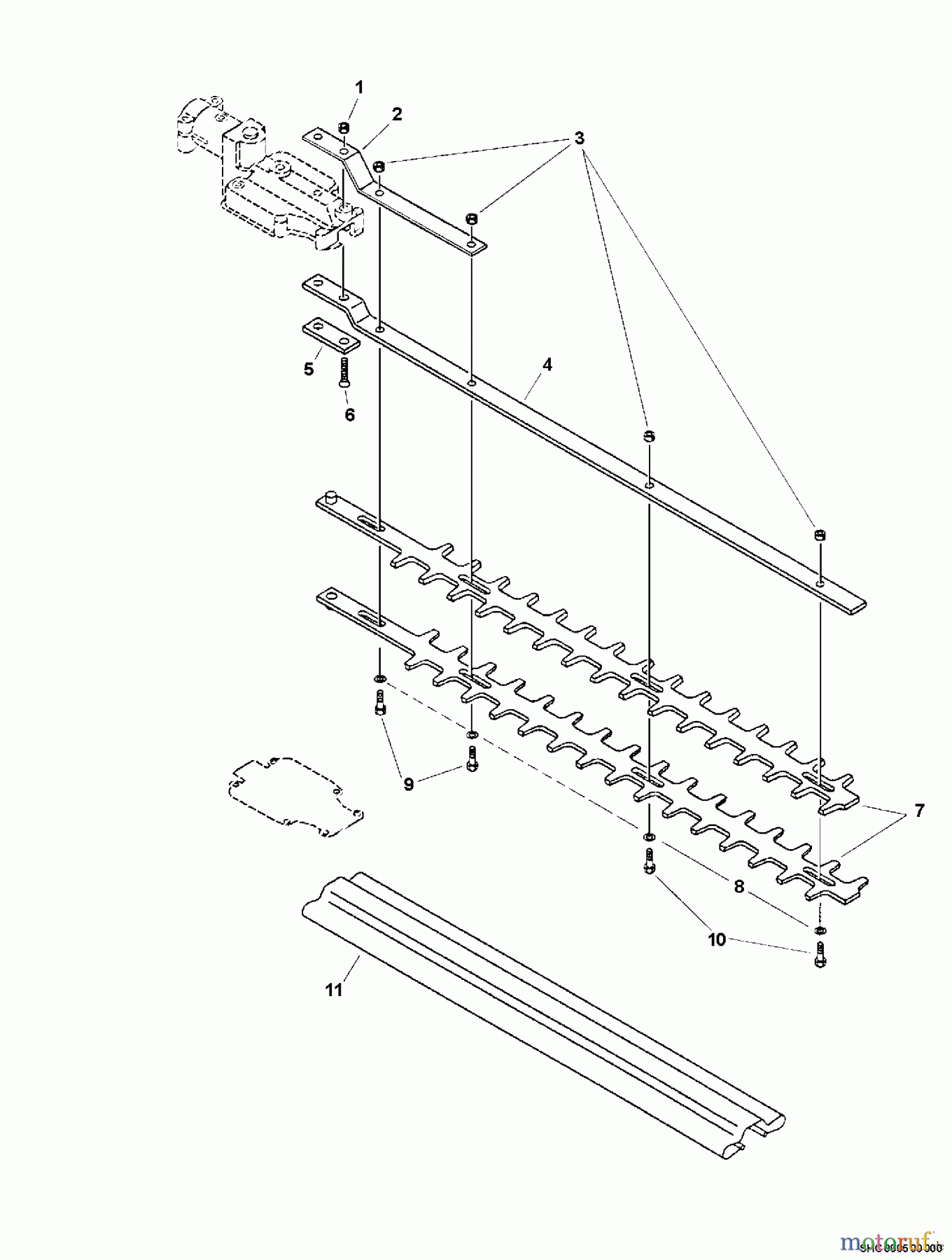 Echo Heckenscheren SHC-260 - Echo Shaft Hedge Trimmer, S/N: 06001001 - 06999999 Cutting Blades