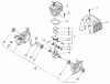 Echo SHP-800 - Shaft Hedge Trimmer, Ersatzteile Crankcase, Cylinder, Piston