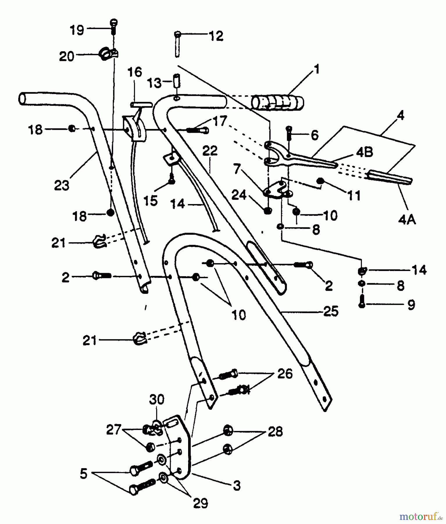  Echo Rasenmäher LMC-212 - Echo Walk-Behind Lawn Mower Handles, Throttle, Engine Brake Lever